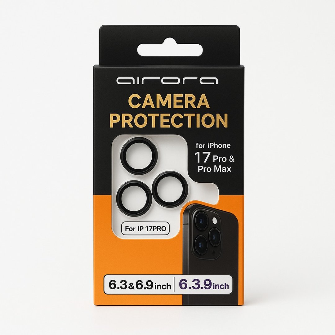 AIRORA  iPhone17系列 晶钻镜头保护贴 黑色 - 平板/电脑保护壳 - 其他材质 