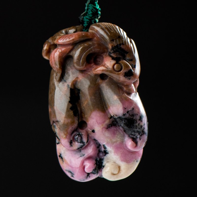 【ARTFINITY大艺石代】玫瑰石 如意 鲤鱼 项链 - 项链 - 石头 多色