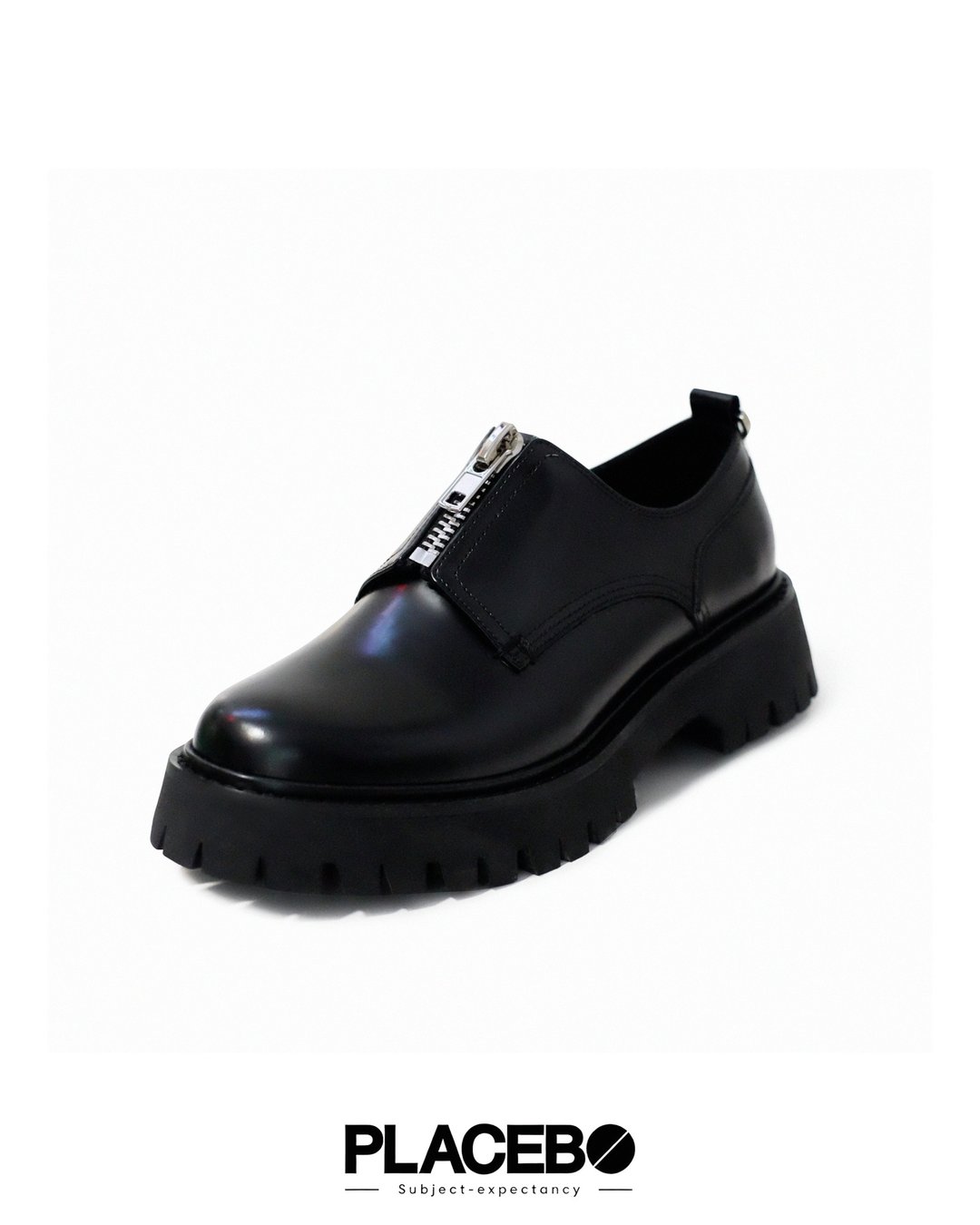 PLACEBO ZIPPER PLATFORM - 其他女款皮鞋 - 真皮 黑色