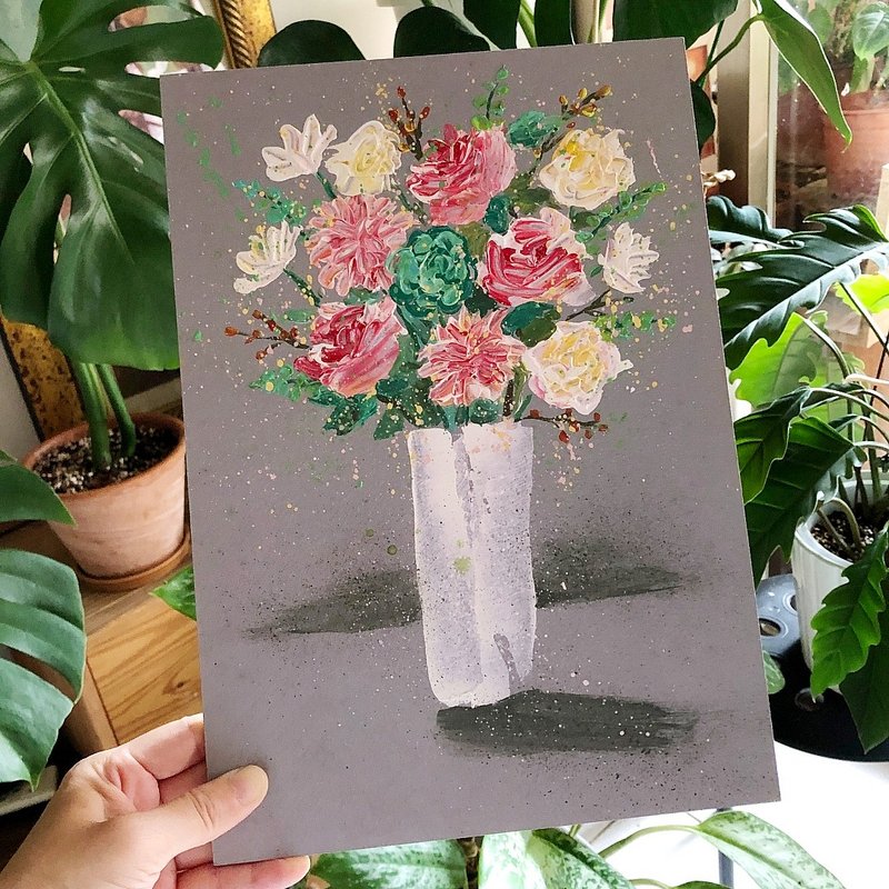 原画作│秀丽瓶花 - 海报/装饰画/版画 - 其他材质 