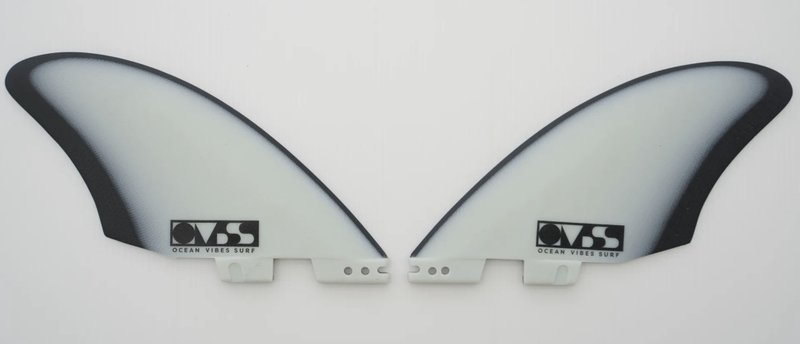 Ocean Vibes Surf The Flow Keel 冲浪鱼板 Twin Fin 组 - 运动配件 - 树脂 白色