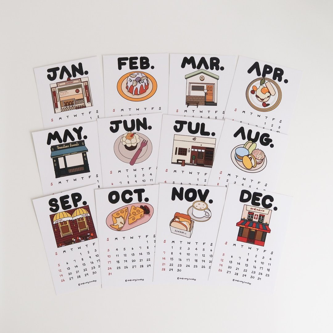 2021 Calendar - 年历/台历 - 纸 红色