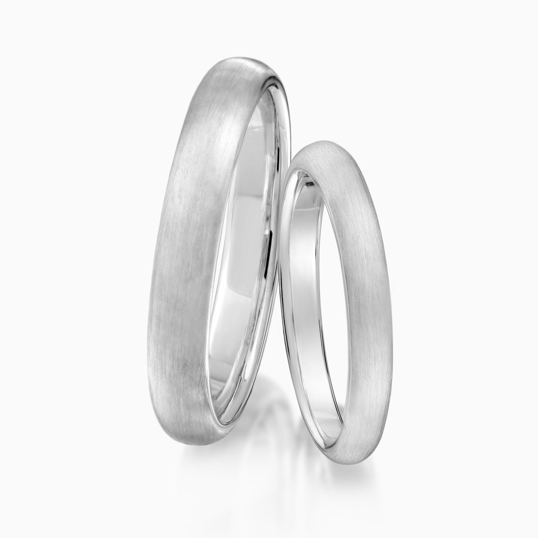 925银戒指 简约情侣对戒客制【Frankness Jewellery】 - 戒指 - 银 银色