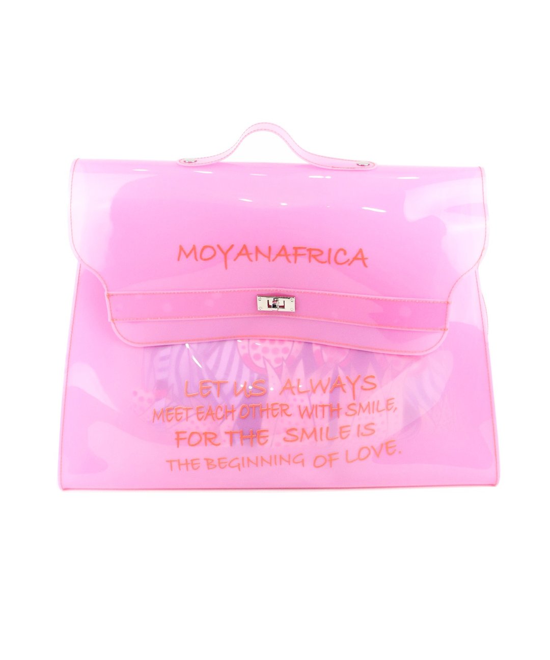 vinyl message BAG (束口袋组) - 侧背包/斜挎包 - 其他材质 粉红色