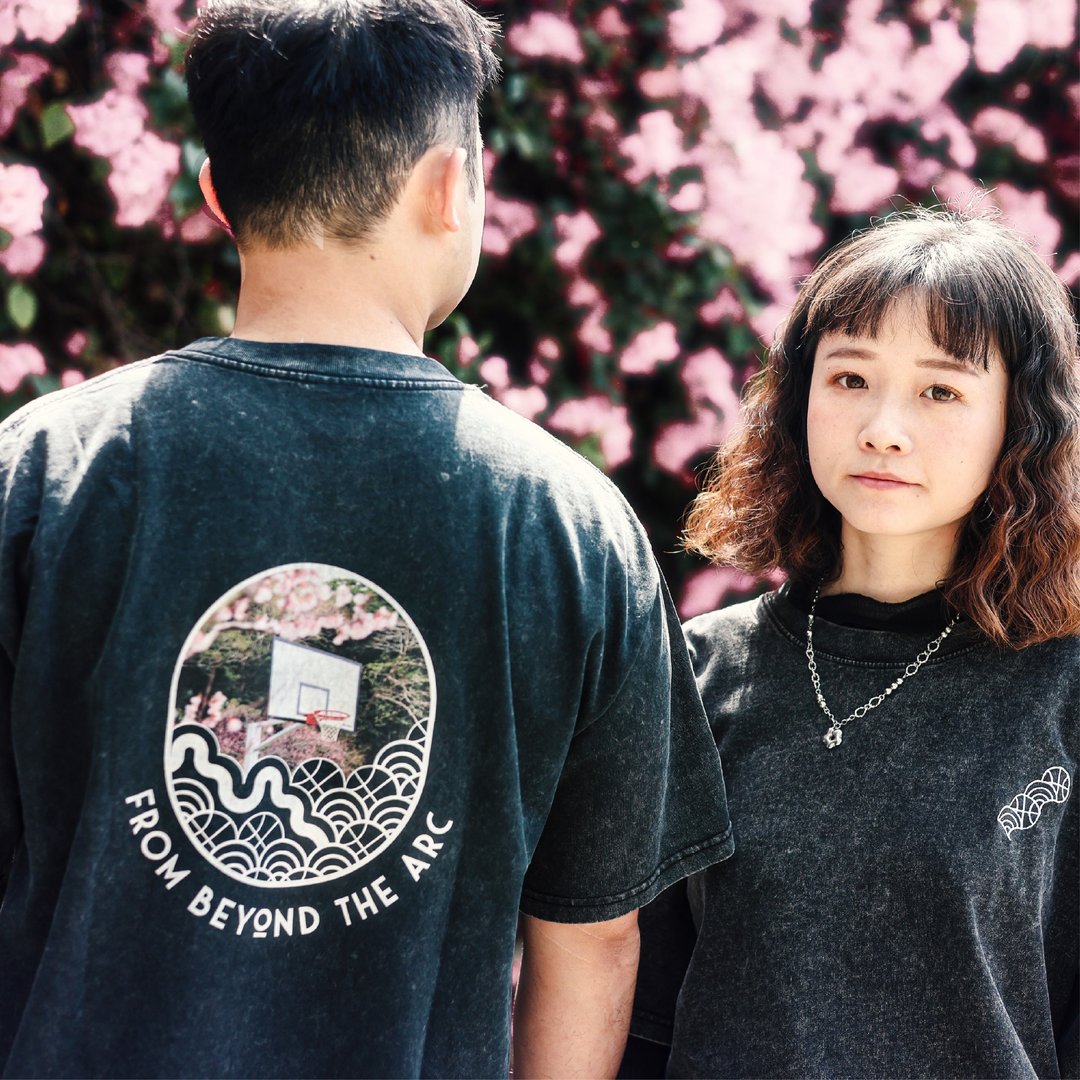 Tee beyond Sakura I 樱花 - 男装上衣/T 恤 - 棉．麻 灰色