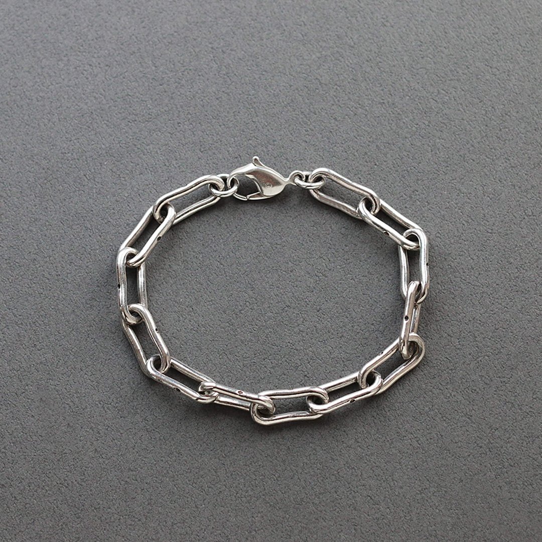 Dot Silver Chain Bracelet - 手链/手环 - 其他金属 银色