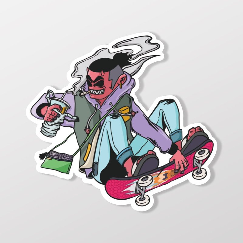 滑板恶童/Super_TW/车贴、贴纸、软磁 SunBrother孙氏兄弟 - 贴纸 - 防水材质 
