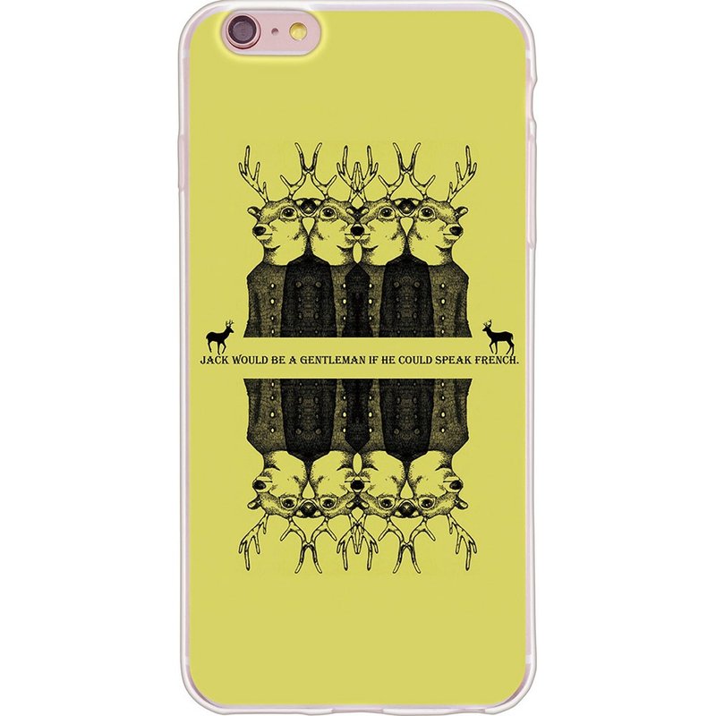 新创系列【巴黎印象】-199小姐-TPU手机保护壳《iPhone/Samsung/HTC/LG/Sony/小米/OPPO》 - 手机壳/手机套 - 硅胶 黄色