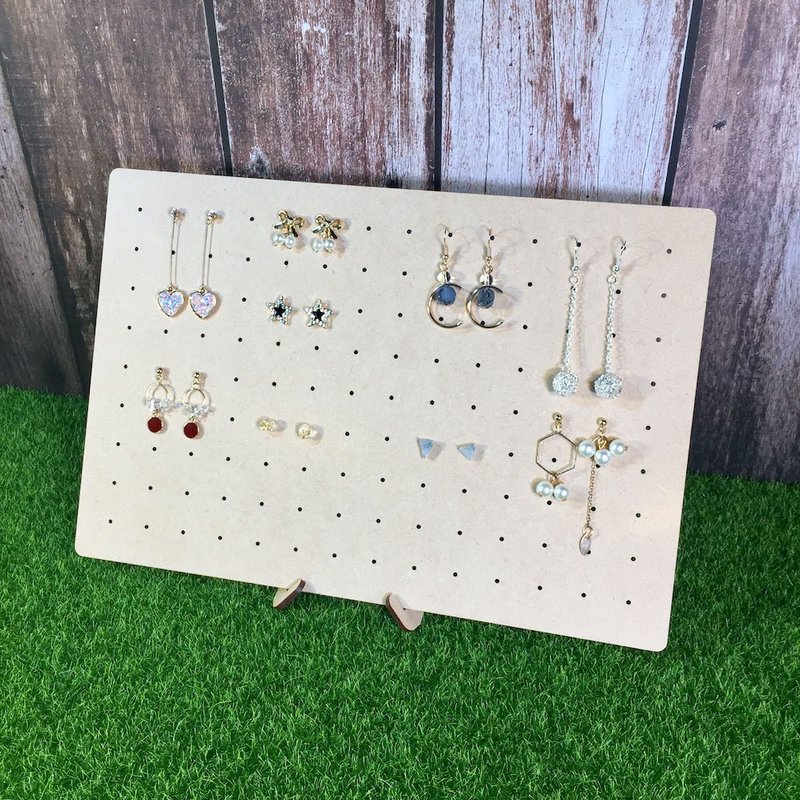 WOOXO 耳环洞洞展示架 洞洞板 木质 简约时尚 快速收纳 - 收纳用品 - 木头 