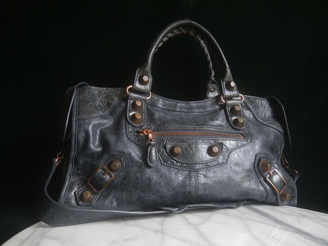 【老时光 OLD-TIME】早期二手老包意大利制BALENCIAGA机车包 - 手提包/手提袋 - 其他材质 多色