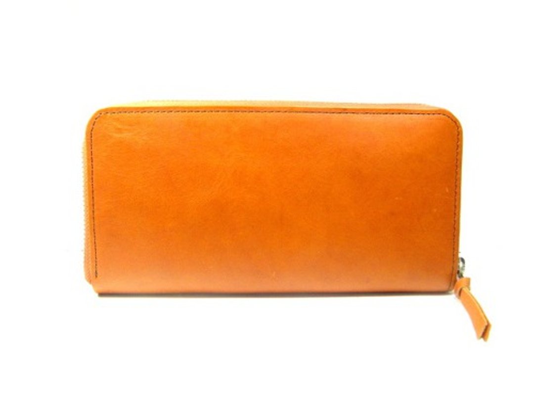 Full length wallet, round zipper, Arizona Camel - 皮夹/钱包 - 真皮 橘色