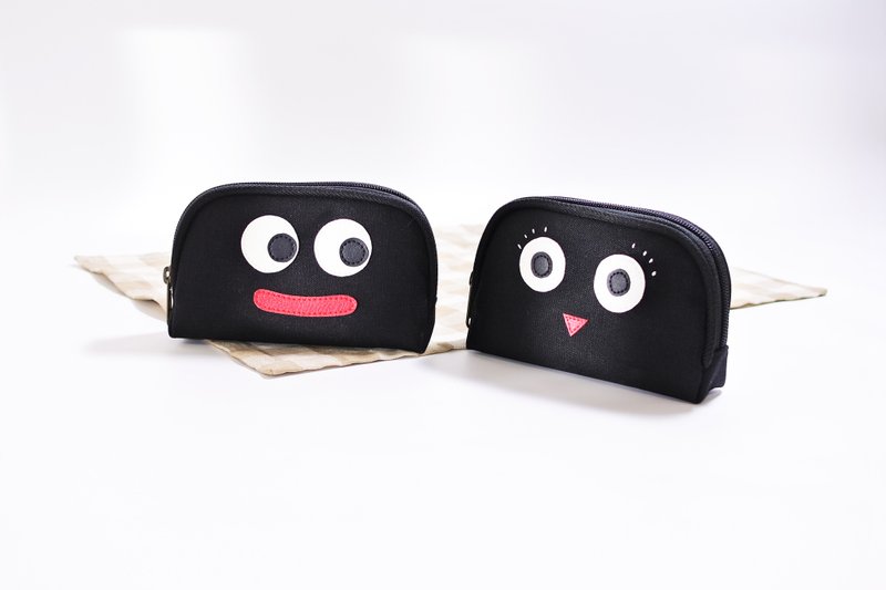 艾艾比比手握零钱包钥匙圈 生日 交换礼物 万圣节 - 零钱包 - 棉．麻 