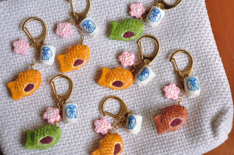 纯手工 鲷鱼烧吊饰 / 仿真黏土 - 吊饰 - 粘土 