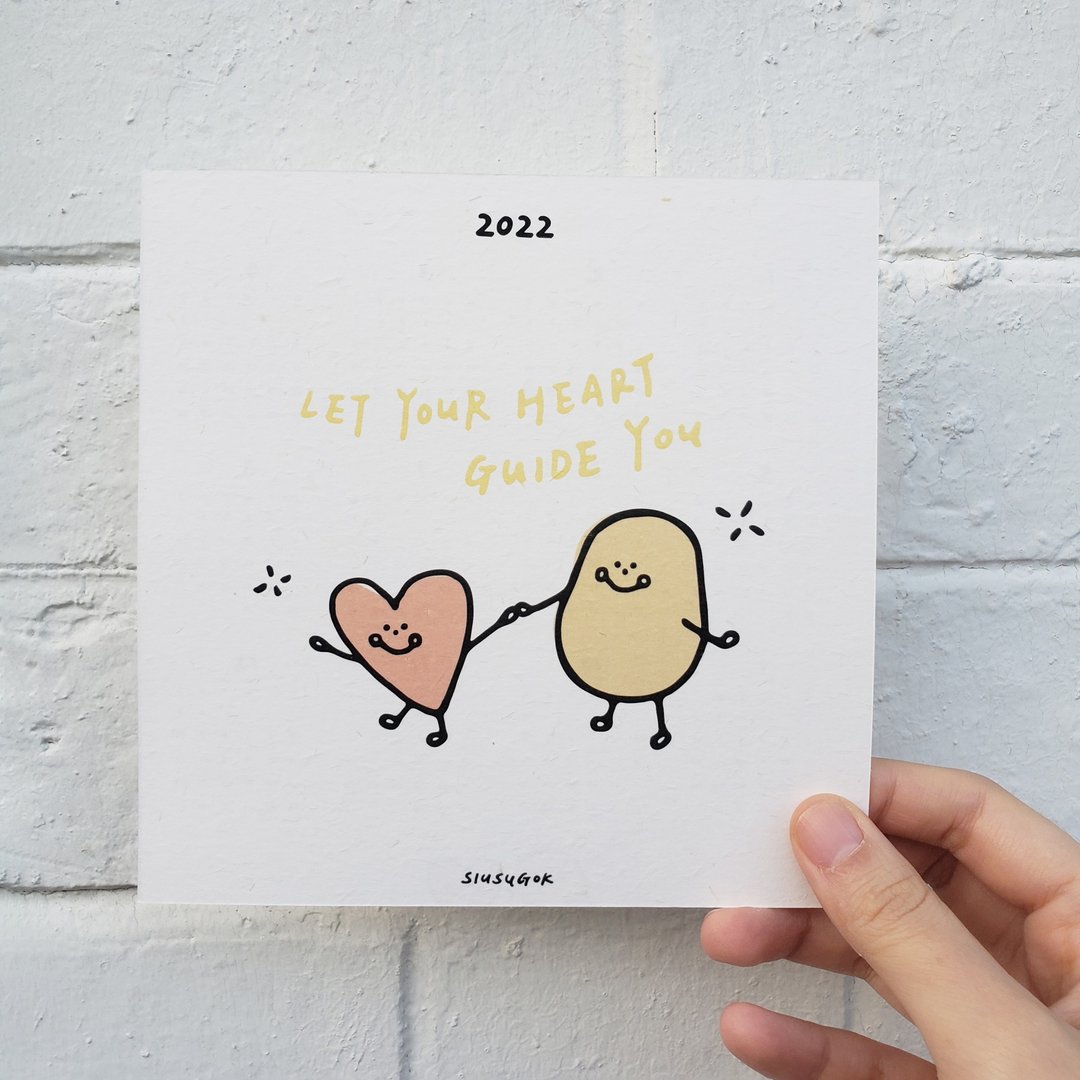 2022年历卡 – Let Your Heart Guide You - 年历/台历 - 纸 白色