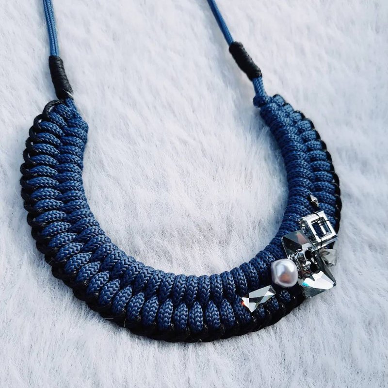 浮夸系项链 - 项链 - 棉．麻 蓝色