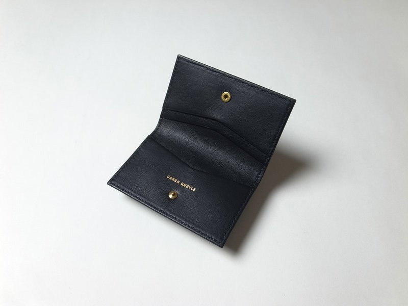 纤薄优雅的商务名片夹　采用优质意大利皮革制成　黑色 - 皮夹/钱包 - 真皮 黑色