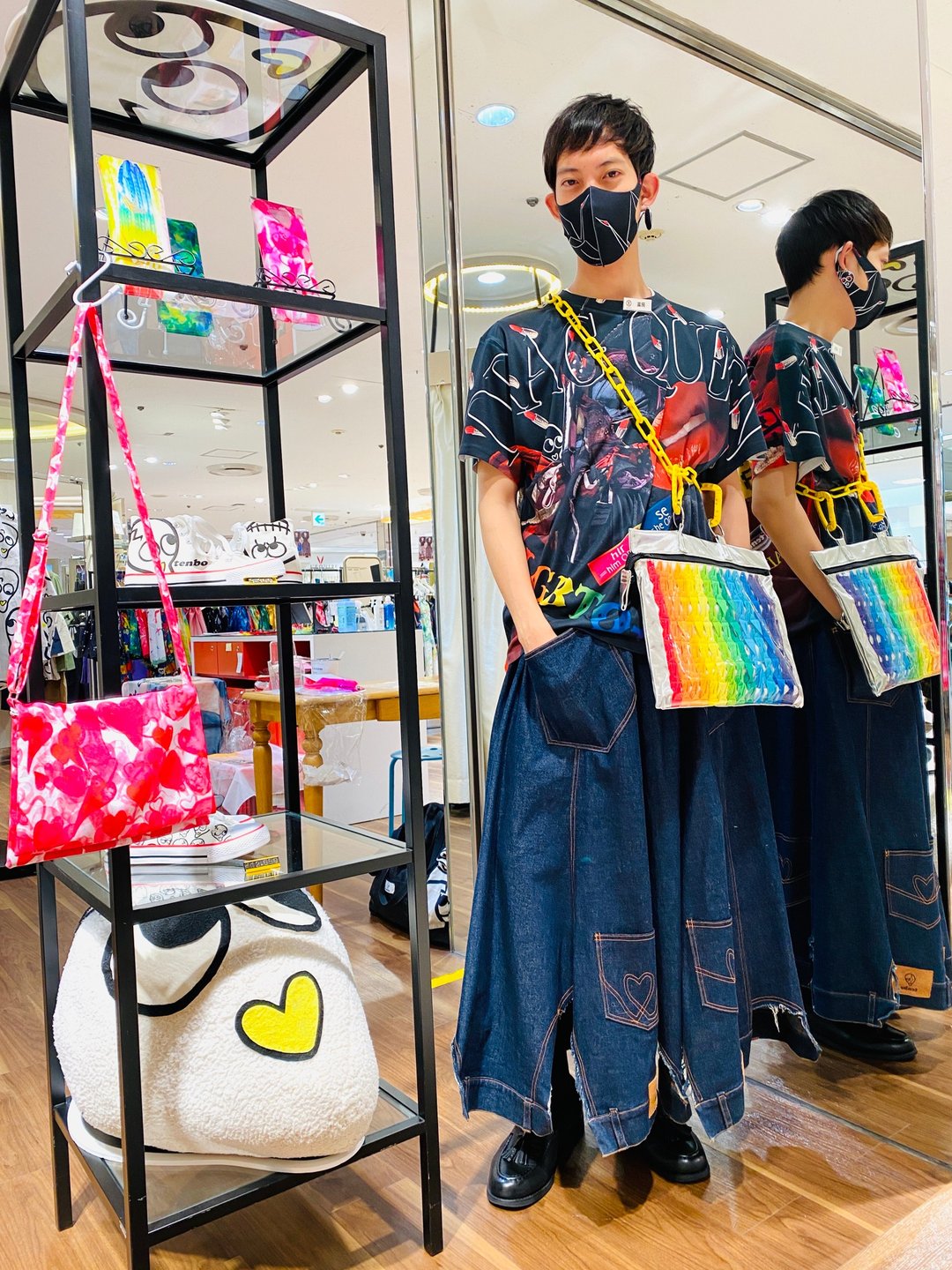 Rainbow DRAG QUEEN - 女装 T 恤 - 聚酯纤维 黑色
