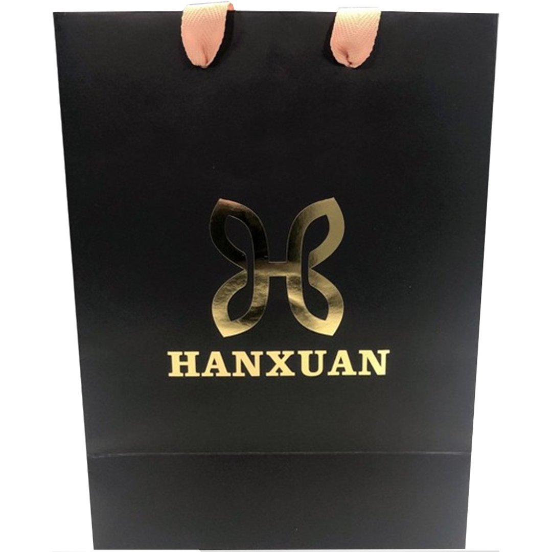 HANXUAN烫金手提纸袋 - 包装材料 - 纸 黑色
