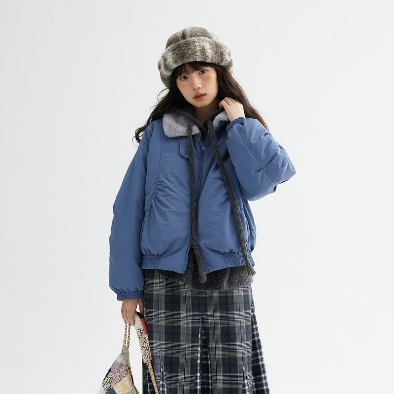 毛领夹克羽绒服|外套|两色|冬款|Sora-1714 - 女装休闲/机能外套 - 尼龙 多色