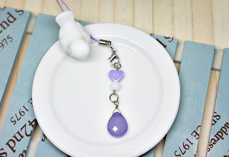 <可爱的小小吊饰系列> -紫精灵- #小小礼物# #可改成耳机塞# - 吊饰 - 铝合金 紫色