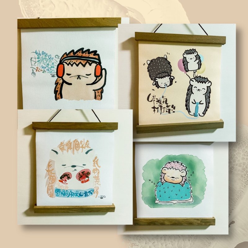刺绊小画作 20x20cm 油画布 木磁石框 - 海报/装饰画/版画 - 纸 