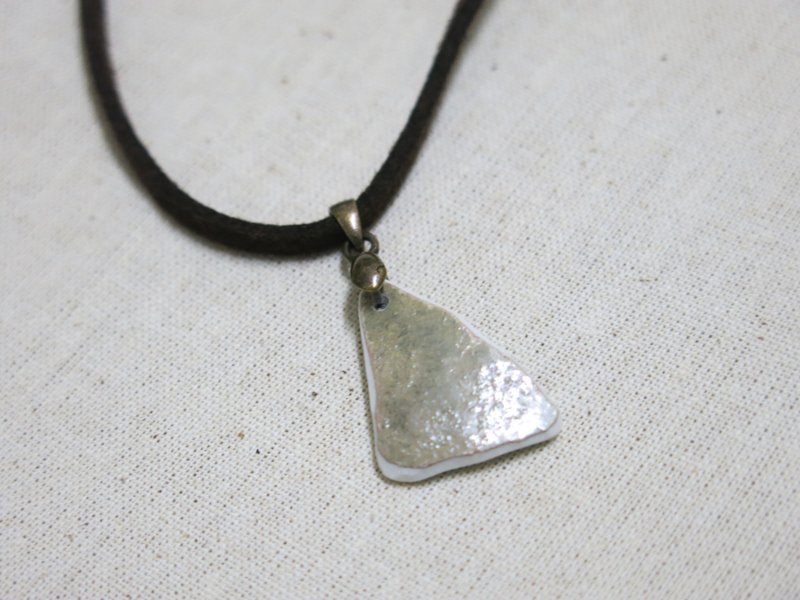 记忆花盒 | 手工陶片项链 - 项链 - 陶 卡其色