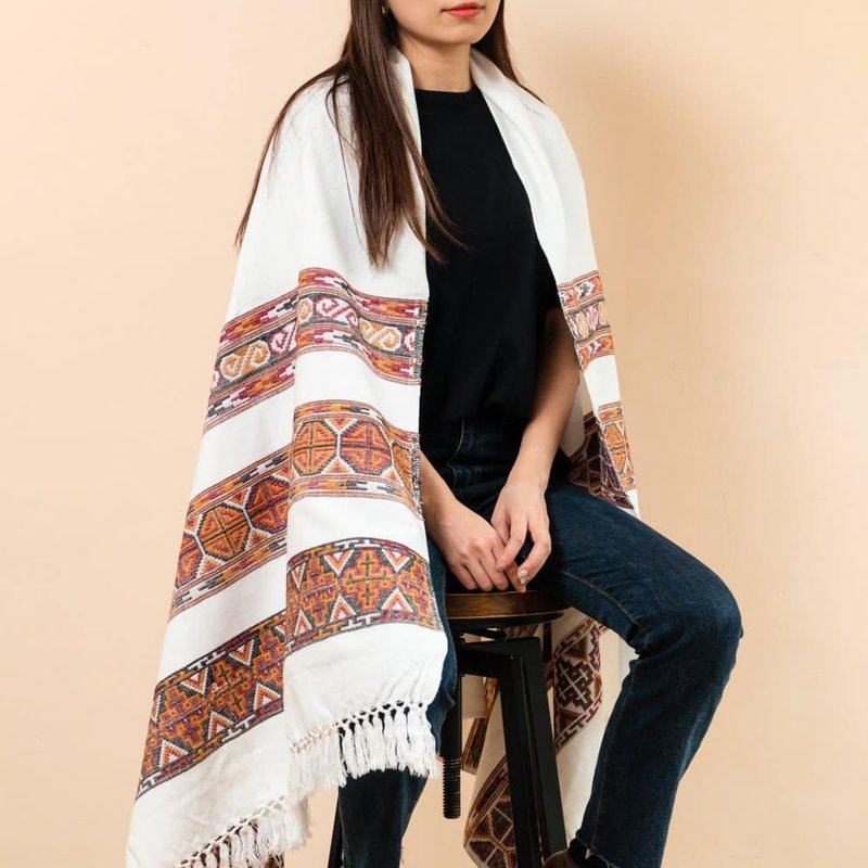 喜马拉雅氂牛风格披毯 - 白 - 被子/毛毯 - 其他材质 白色