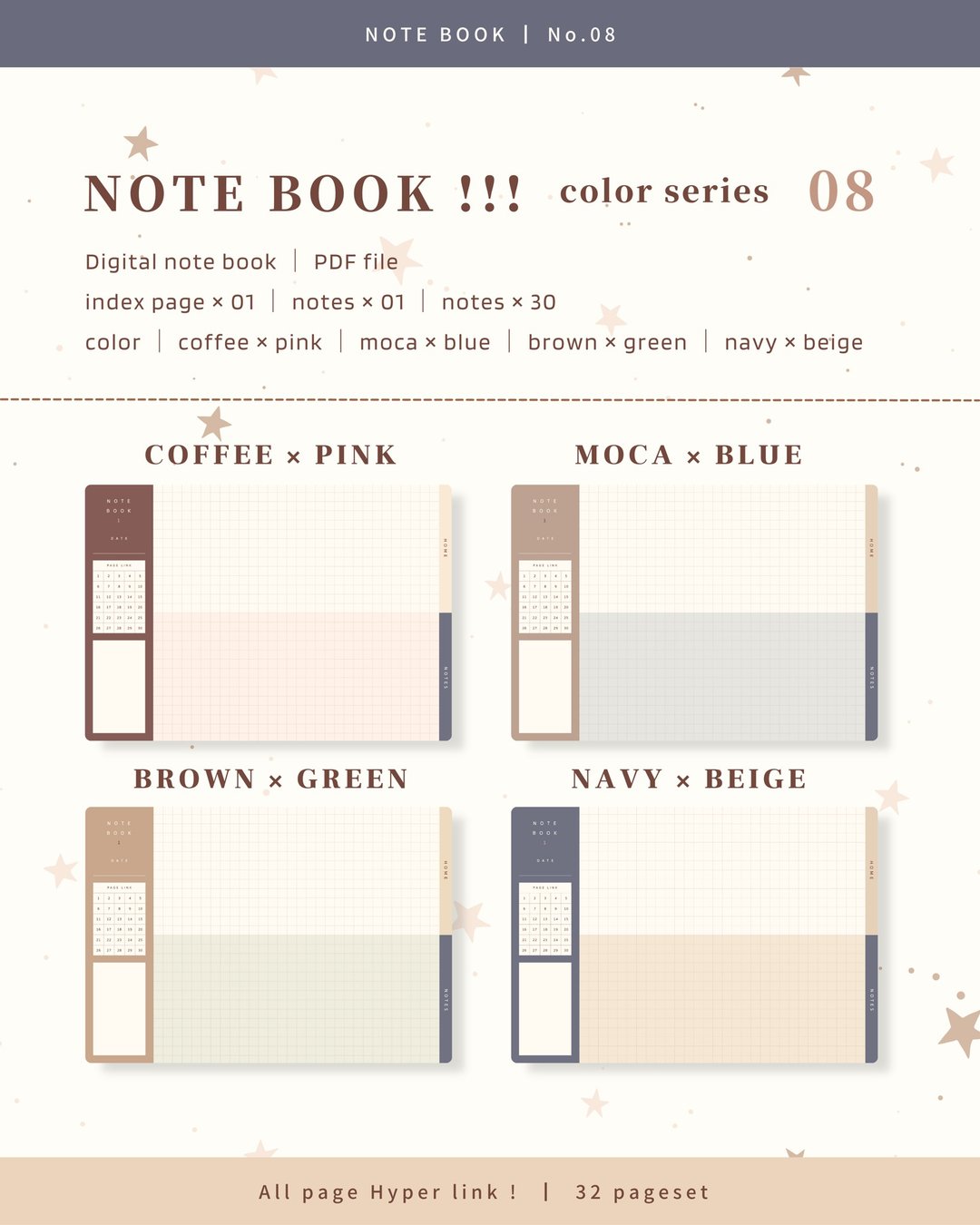 [NOTE BOOK / No.8 / Horizontal] Digital Notebook / Template - 其他数码商品 - 其他材质 