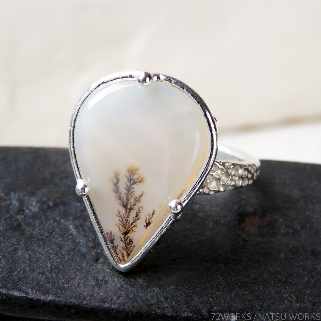Dendritic Agate Ring - 戒指 - 宝石 咖啡色