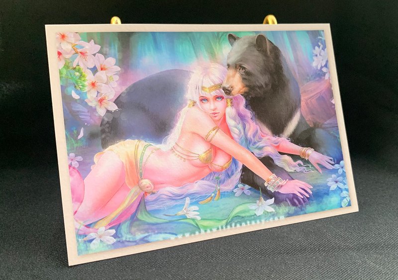 【限量明信片】台湾黑熊Tumað - 卡片/明信片 - 纸 多色