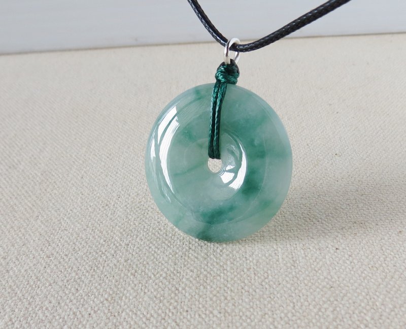 【金刚结】本命年【平安如意】飘花意境棉翡翠韩国蜡线项链SD01 - 长链 - 宝石 多色