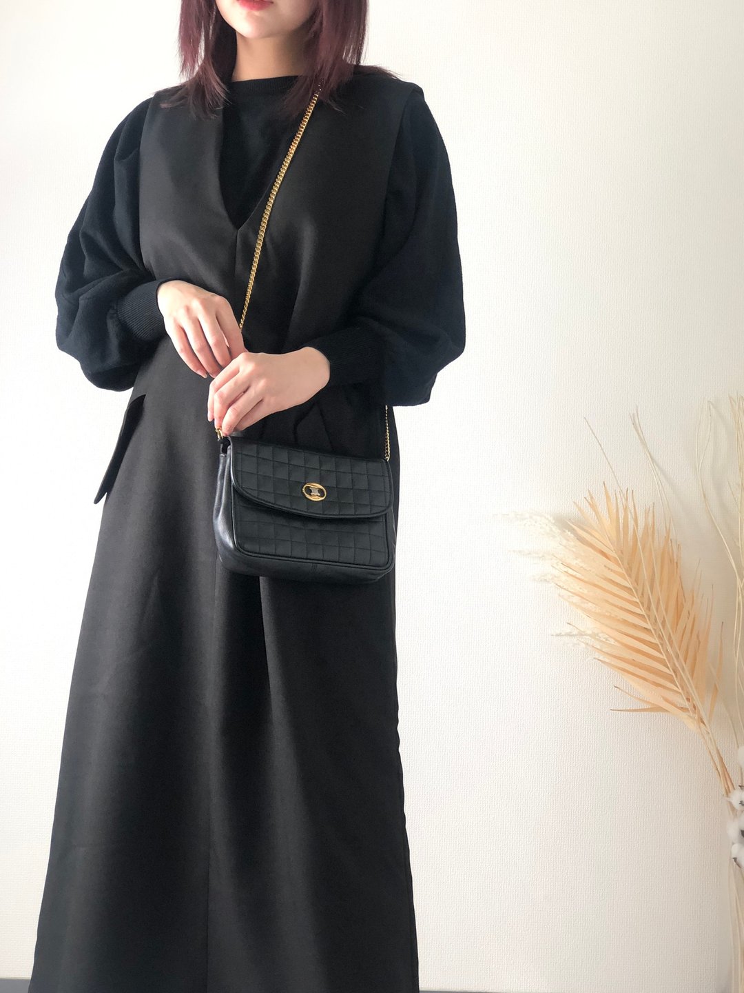 【日本直送，名牌二手包装】CELINE 绗缝 Blason 皮革链条单肩包黑复古 j8tn7g - 侧背包/斜挎包 - 真皮 黑色