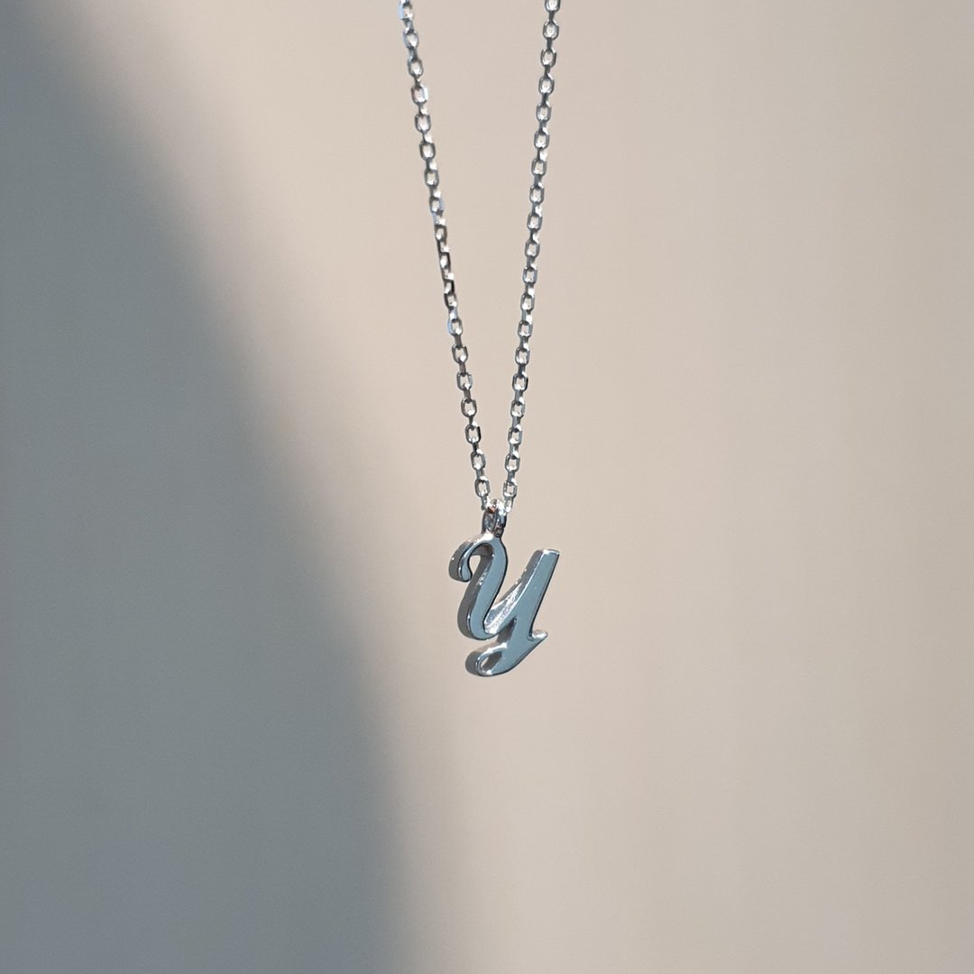 14K18K 高质感 K 金项链 字母项链 13 号字体 非包金非镀色 - 项链 - 贵金属 黄色
