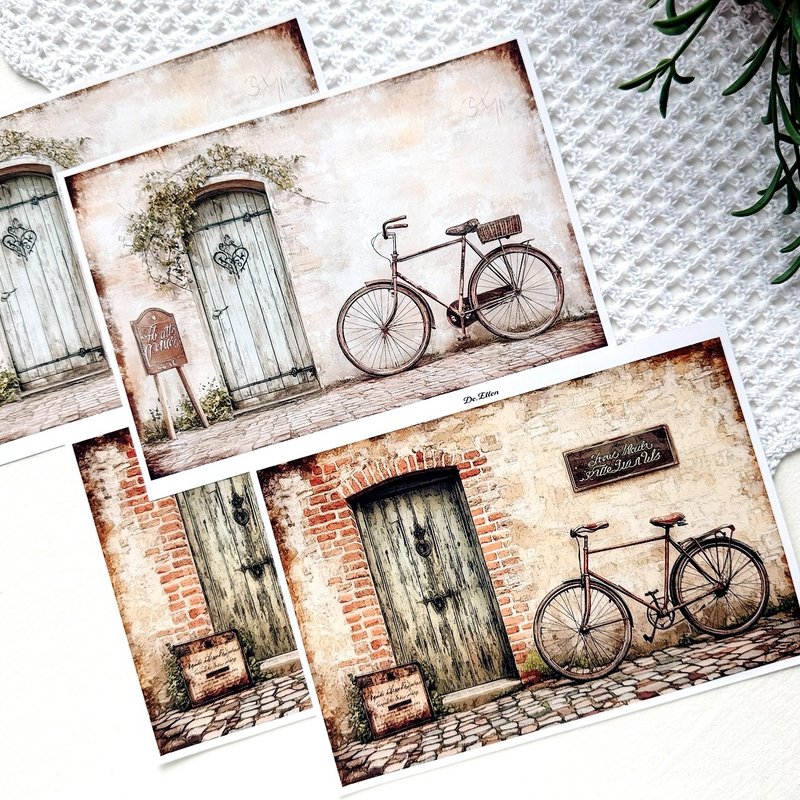 Z323 - 梦幻复古背景 - 贴纸 - 纸 