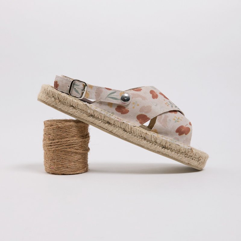 | 夏季新品・一鞋两穿 | 秋之诗 +好感良物 草编凉鞋 - 女款休闲鞋 - 棉．麻 咖啡色