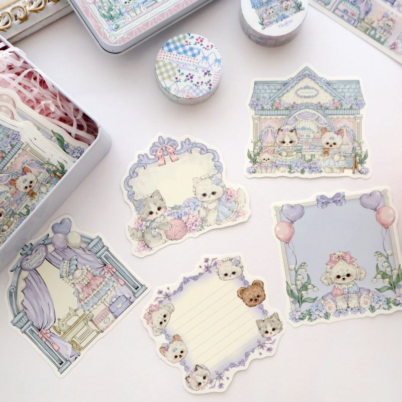 [绣球精品店] 绣球花模切便条 CHO317 - 便条纸/标签贴 - 纸 紫色