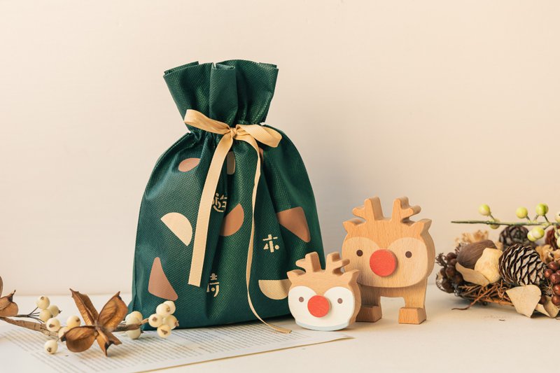 【圣诞交换礼物】驯鹿限定礼盒 | 手机座 & 磁铁留言夹 - 其他 - 木头 多色