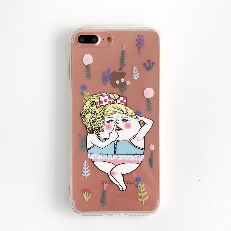 猪鼻女 - iPhone 手机软壳 - 手机壳/手机套 - 塑料 白色