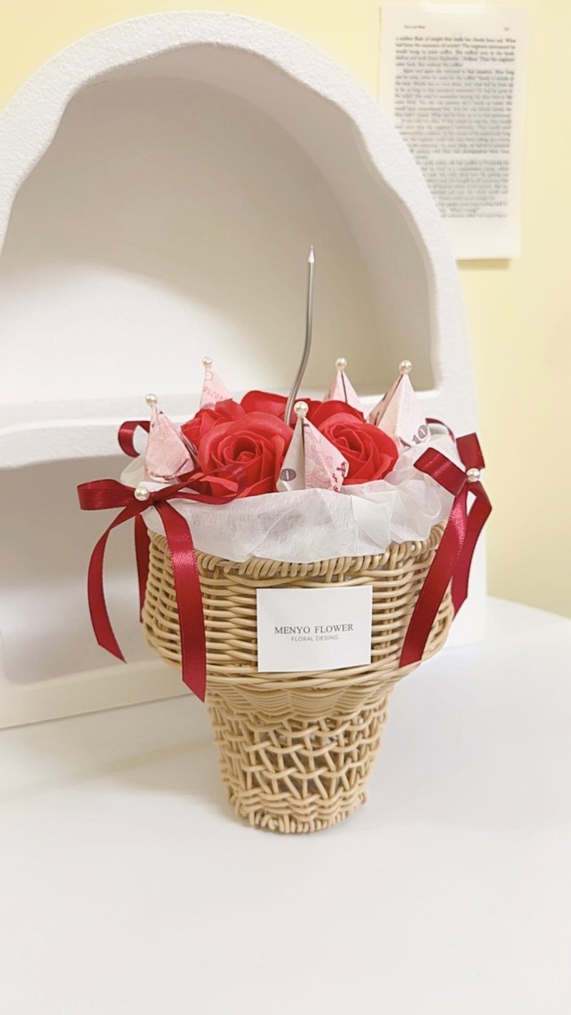 【独家】草莓甜筒花 草莓有钱花 祝贺盆花 售价含现金五百 - 干燥花/捧花 - 植物．花 