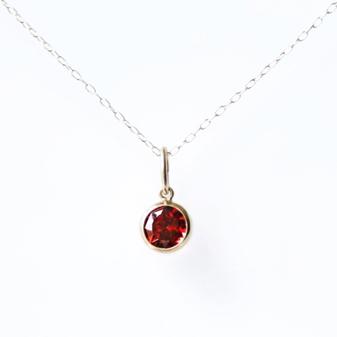 One K10 garnet necklace Daria - 项链 - 宝石 红色