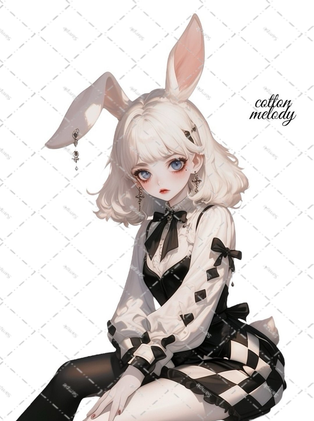 original sticker no.2246 人物贴纸 原创贴纸 原创人物贴纸 装饰贴纸 cotton melody - 贴纸 - 纸 