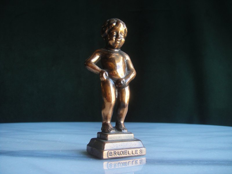 【老时光 OLD-TIME】早期二手比利时制铜制尿童摆饰品 - 摆饰 - 其他材质 多色