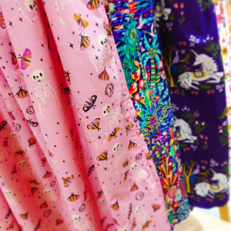 【接单订制】Kind spirit skull Happy skirt pink Free size日本 - 裙子 - 棉．麻 粉红色