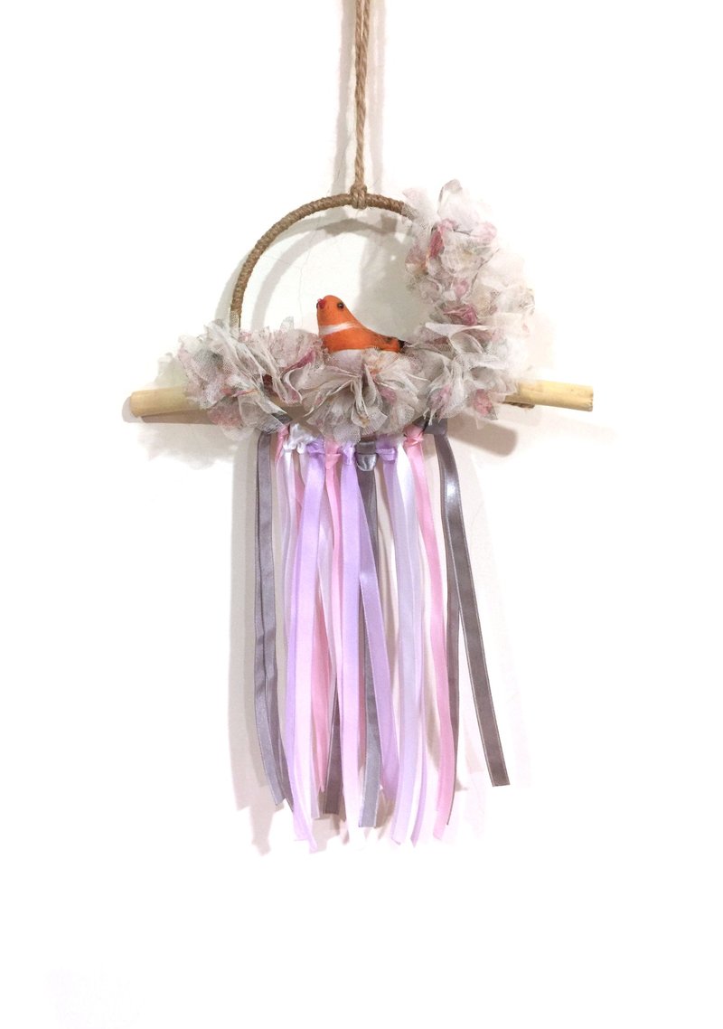 14x37 【鸟语花香】手作/手工 大型捕梦网 - 摆饰 - 木头 