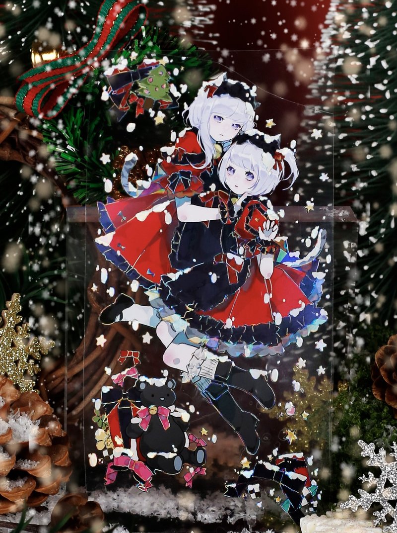 【聖誕限定】雪璃 PET 紙膠帶 貝殼光 10米卷 - 纸胶带 - 其他材质 多色