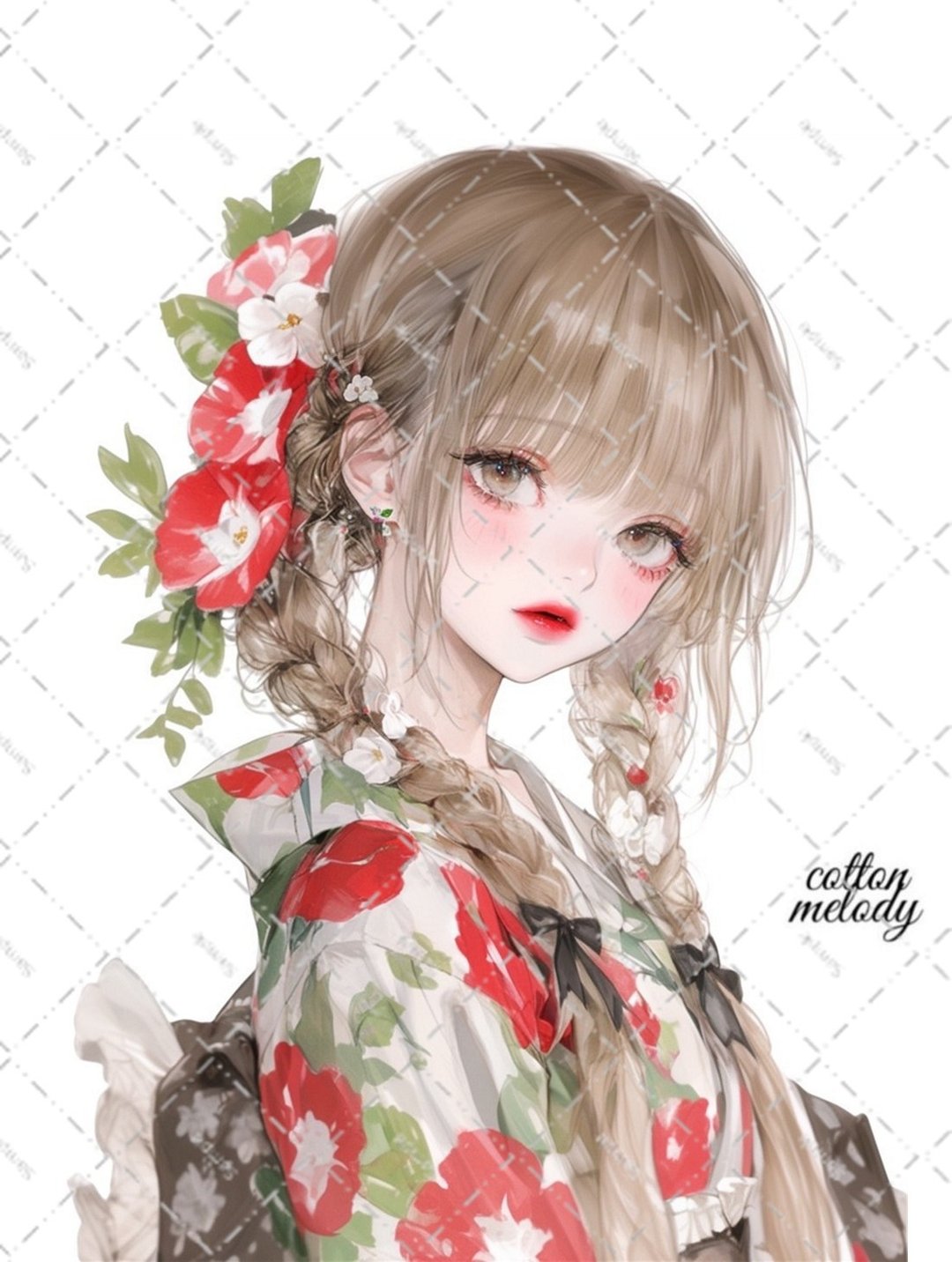 原创贴纸 no.6196 人物贴纸 原创贴纸 人物贴纸 女孩贴纸 原创人物贴纸 - 贴纸 - 纸 