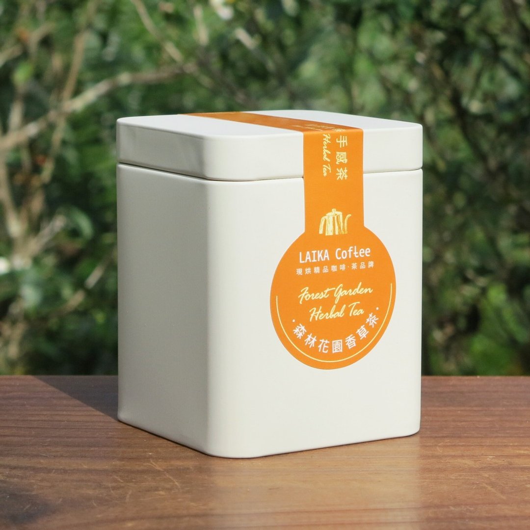 森林花园香草茶 - 仙境 (薄荷 仙草 鱼腥草) 茶罐 自然生态茶 - 茶 - 新鲜食材 橘色