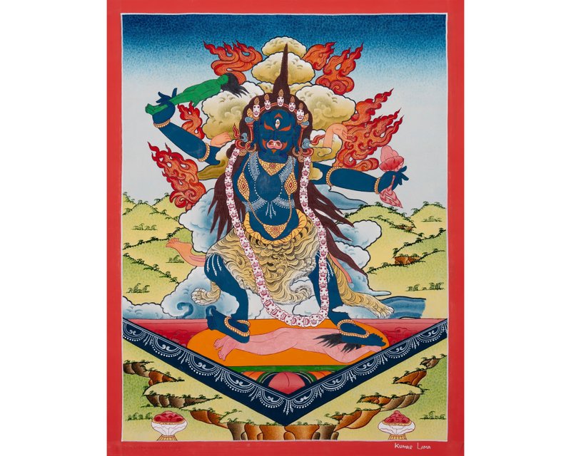 精美的埃卡加蒂达金尼唐卡画  体现神圣智慧 - 墙贴/壁贴 - 其他材质 多色