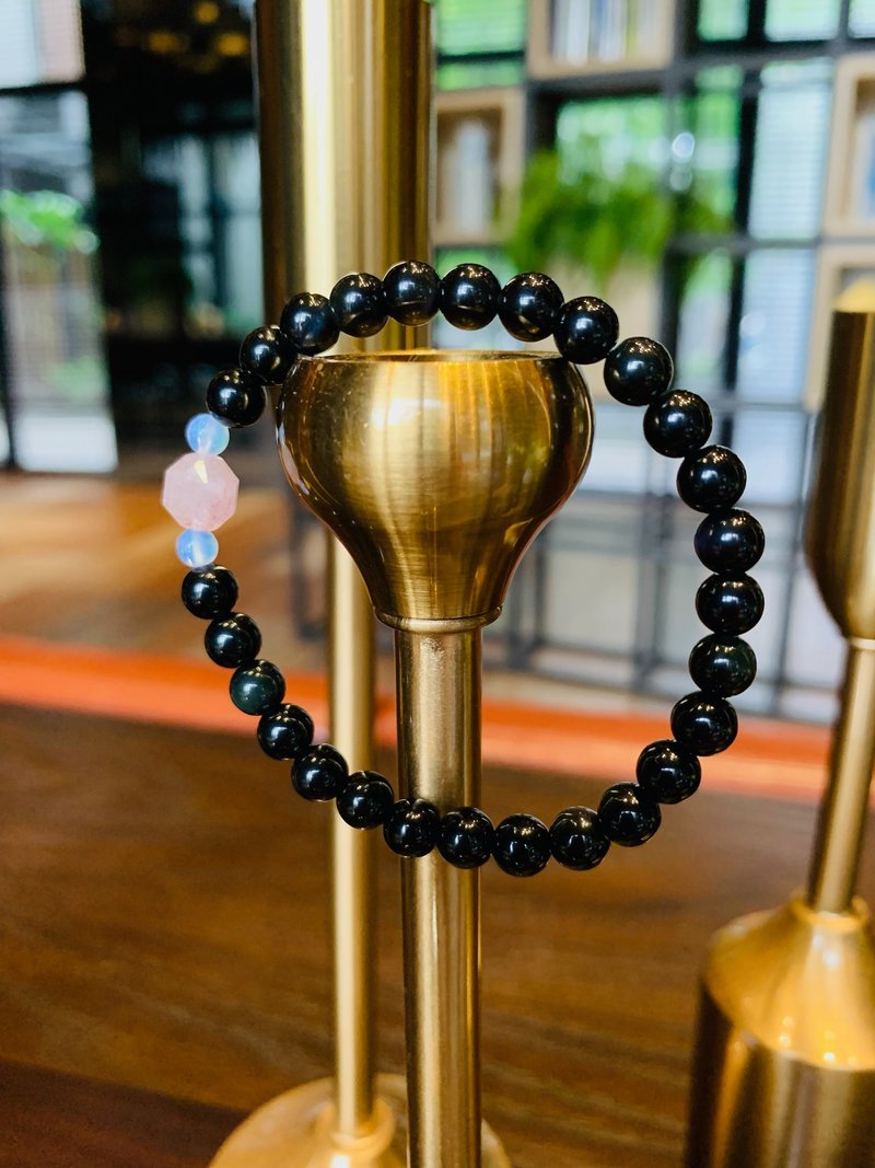 蓦然(手环系列)彩虹黑曜石6mm--避邪 - 手链/手环 - 石头 黑色