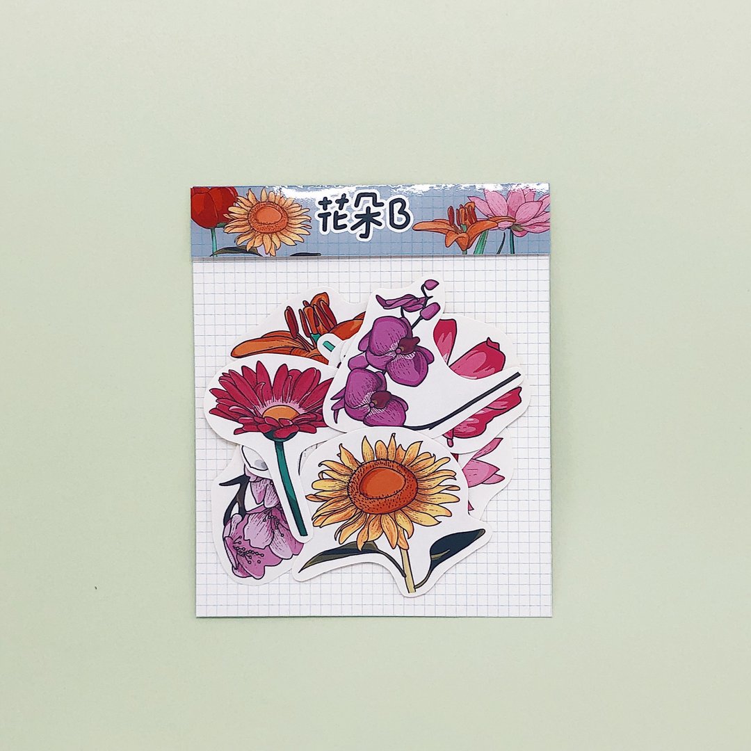 花朵B∣贴纸包 - 贴纸 - 纸 多色